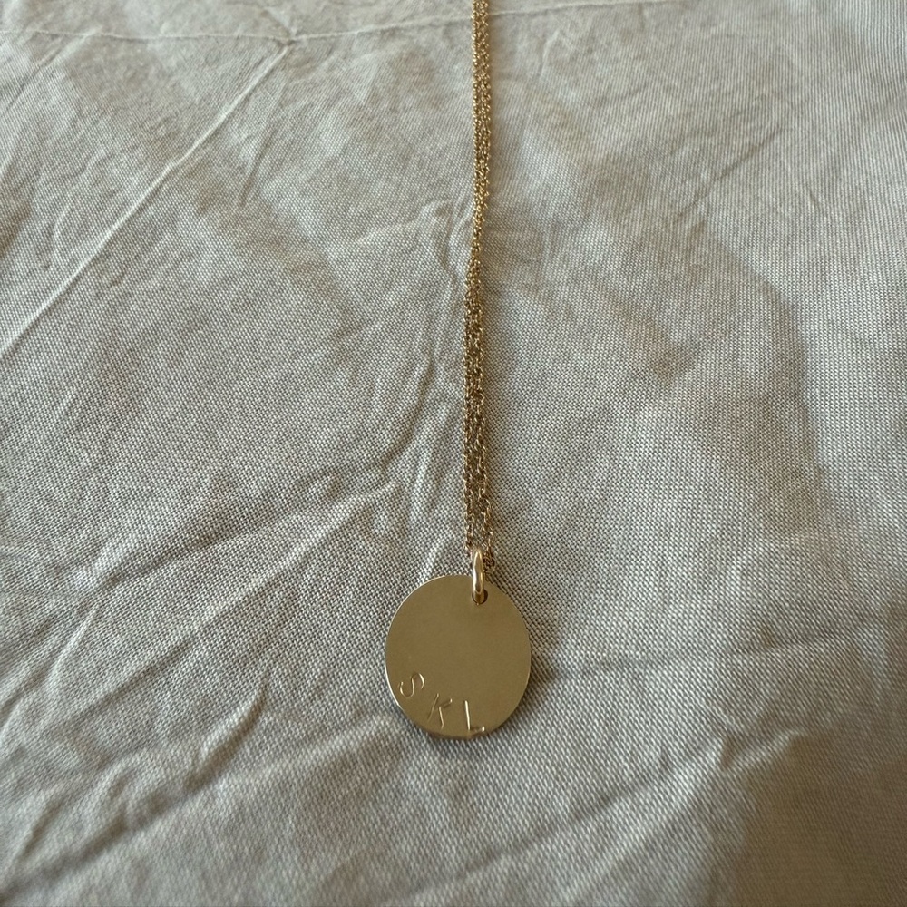 Stamped Initial Pendant Necklace